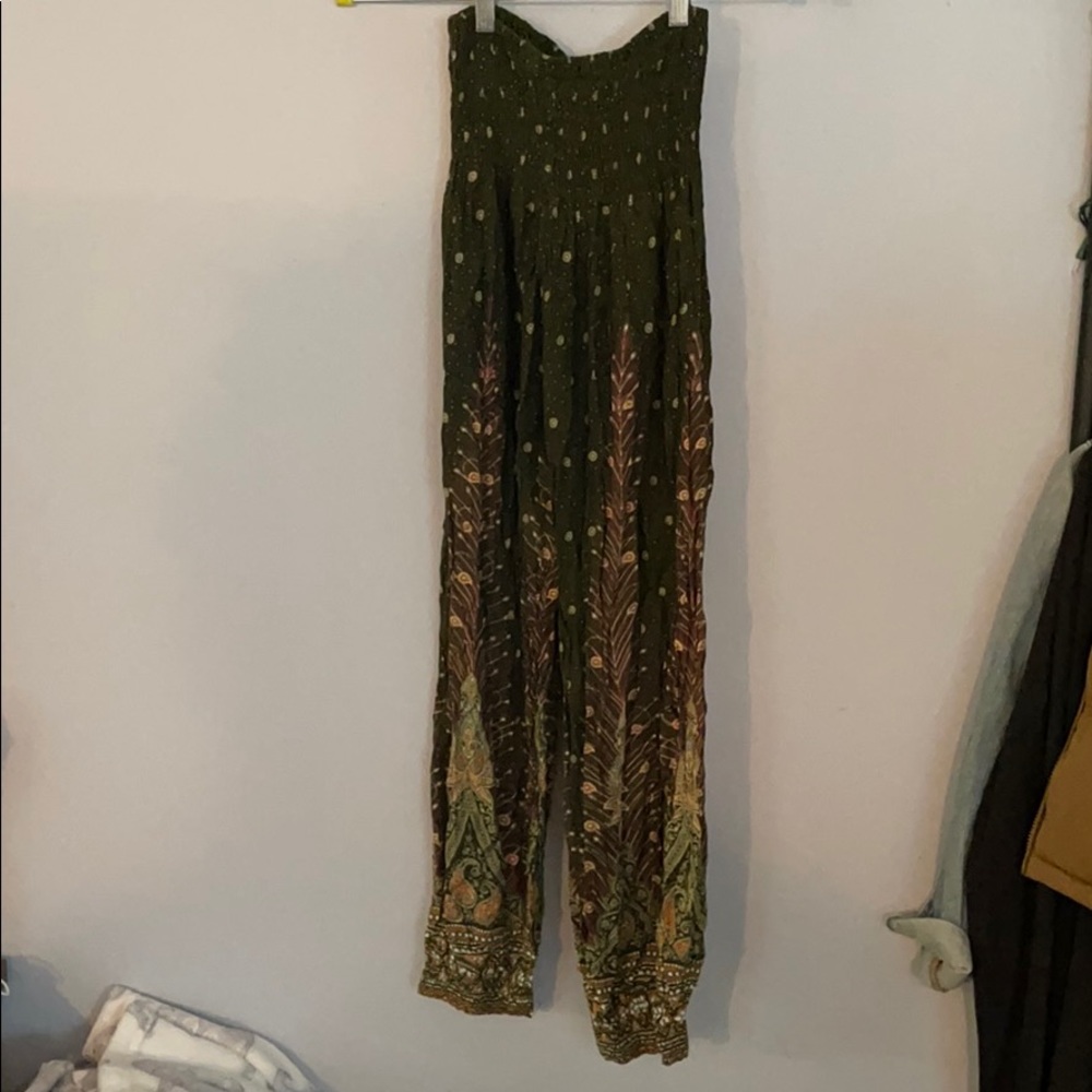 Peacock harem pants